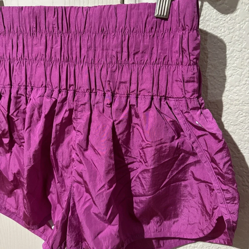 Free People Medium Hot Pink Shorts High Rise Athletic